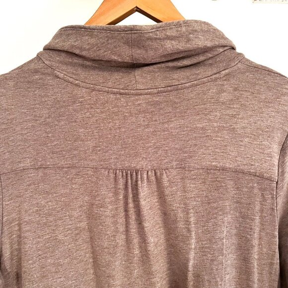 Pure J Jill Dress Cowl Neck Soft Cocoa Long Sleeve Pockets Size Large Tall - Picture 5 of 13